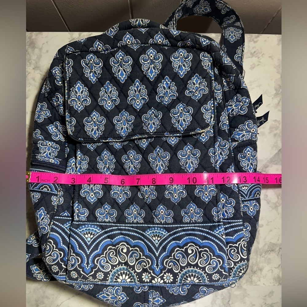 Vera Bradley Calypso blue back to school backpack - Picture 6 of 7